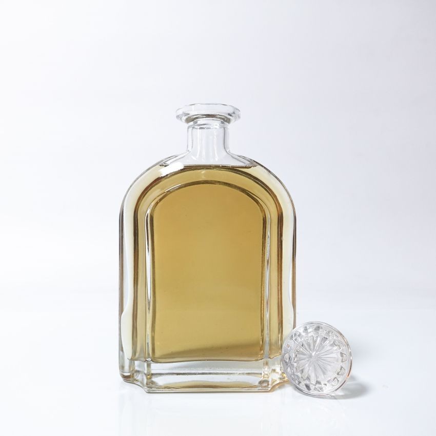 700ml 980g Arched Vodka Tequila Whiskey Whisky Empty Glass Bottle Glass Cap