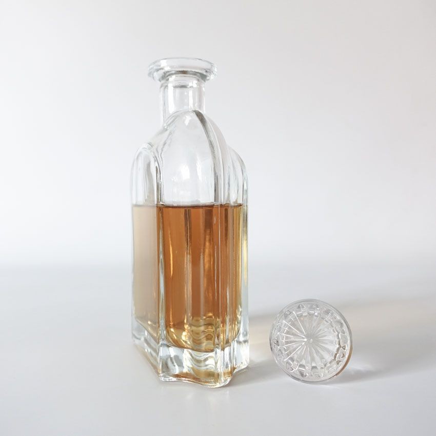 700ml 980g Arched Vodka Tequila Whiskey Whisky Empty Glass Bottle Glass Cap