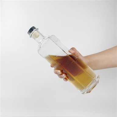 6 malas ar augstu kramu 700 ml stikla pudele ar plakanu muti