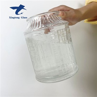 Izgrebtas stikla burkas uzglabāšanai